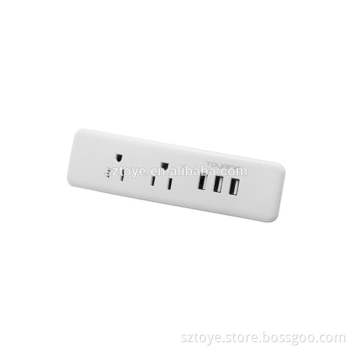 Plug in-charger wall socket 2 USB ports/2 US outlets